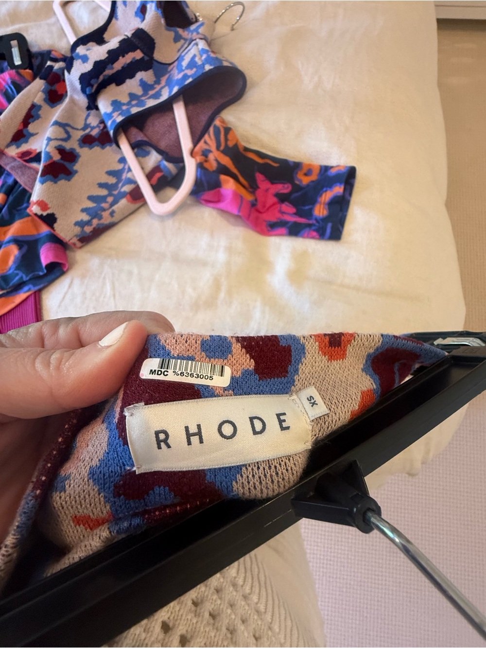 RHODE Multicolor Abstract Knit Set with Cream Base - Picture 3 of 3